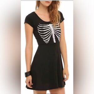 Hot Topic | Dresses | Hot Topic Black Dress With Sparkly Rib Cage | Poshmark